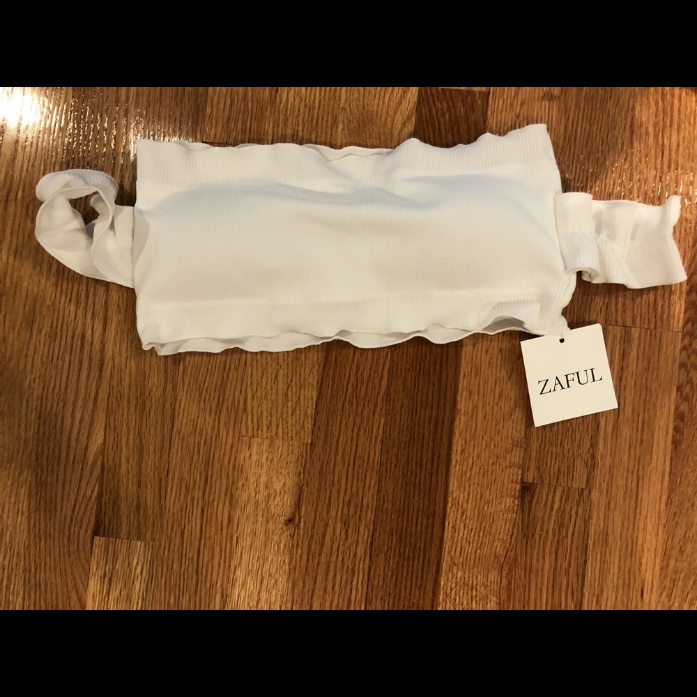 New off the shoulder bathing suit top!!! With tag!